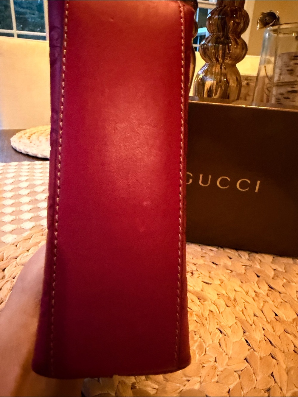 Gucci Raspberry Embossed GG Leather Cosmetic Case - Picture 9 of 14